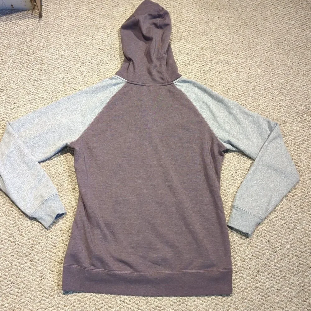 The North Face Hoodie Sweatshirt Womens XL Purple Gray Full Zip Outdoor